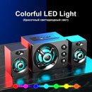 3D Hifi Stereo USB Active Bluetooth Speaker Computer Multimedia RGB Subwoofer AUX, USB, TF Suitable for TV, Computer Audio