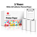Phomemo 3 Rolls Self-adhesive Transparent Sticker Thermal Paper for T02 M02X Label Sticky DIY Photo Texts Study Notes Printing