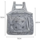 Cat Carrier Apron with Holes Outdoor Travel Small Cat Dogs Hanging Chest Bag Sleeping Pocket Winter Plush Pets Carrier Pouch