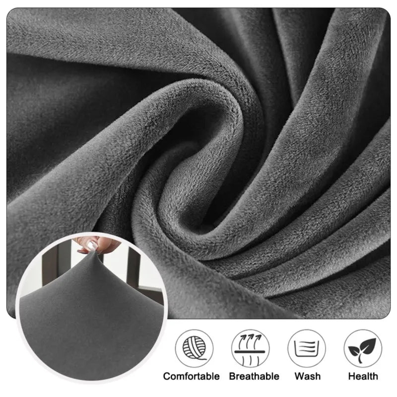 1/2/4/6 Pieces Velvet Fabric Super Soft Seat Cushion Covers Stretch Chair Cover Slipcovers For Hotel Banquet Dining Living Room