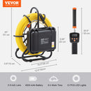 VEVOR Sewer Camera with 512Hz Locator IP68 9" Pipeline Inspection Camera w/DVR Function w/12 Adjustable LEDs and 16 GB SD Card