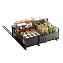 Expandable Pull-Out Cabinet Organizer for Kitchen – Silent Sliding Storage Drawer, No Drilling, Adjustable Shelf, Easy Install