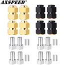 AXSPEED 7MM Brass Wheel Hex Hub Extender Adapters for TRX4M Bronco Defender K10 F-150 1/18 RC Crawler Car Model Accessories