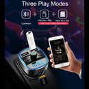T25 FM Transmitter Car Bluetooth-compatible 5.0 Audio Receiver MP3 Player Dual USB Fast Charging Handsfree Wireless Car Charger