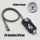 Scuba Fill Refilling Station Air Tank for Scuba Cylinder 10 or 24 inches Stainless Steel Braided Hose 4500psi Charging Adapter