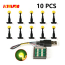10PCS 0.8mm Pin RGB LED Building Blocks USB Lamp DIY Street Light City Electric Decorate 1X1 Brick Compatible All Brands