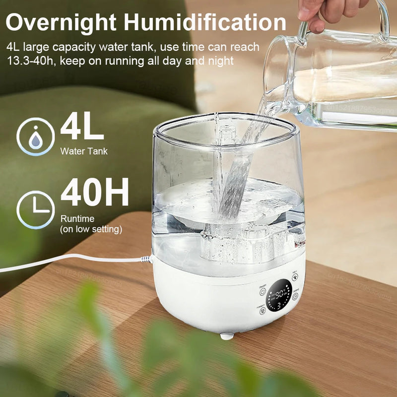 Air Humidifier Aromatherapy Essential Oils Diffuser 3/4L Smart Remote Control Air Purifier for Bedroom 2 Water Mist Humidifier