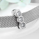 2021 New Arrival Sparkling 925 Sterling Silver Round Clear CZ Clips Beads for Jewelry Making Fit Reflexions Charm Bracelet