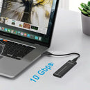 Samget M.2 NVME Solid State Drive externes Gehäuse 2230/2242/2260/2280 M.2 auf USB C Gehäuse 10 Gbit/s Typ A + Typ C für M/M+B Key