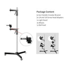 SH 63cm-190cm Gun Grip Light Stand 1/4 and 3/8 Screw With Wheels Folding Tripod For Studio Flash LED Light Softbox COB Light