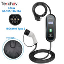 Teschev 3.5KW Adjustable EV Charger Wallbox 16A Portable EV Charging GBT China Type1 Type2 Standard Electric Vehicle Cars Schuko