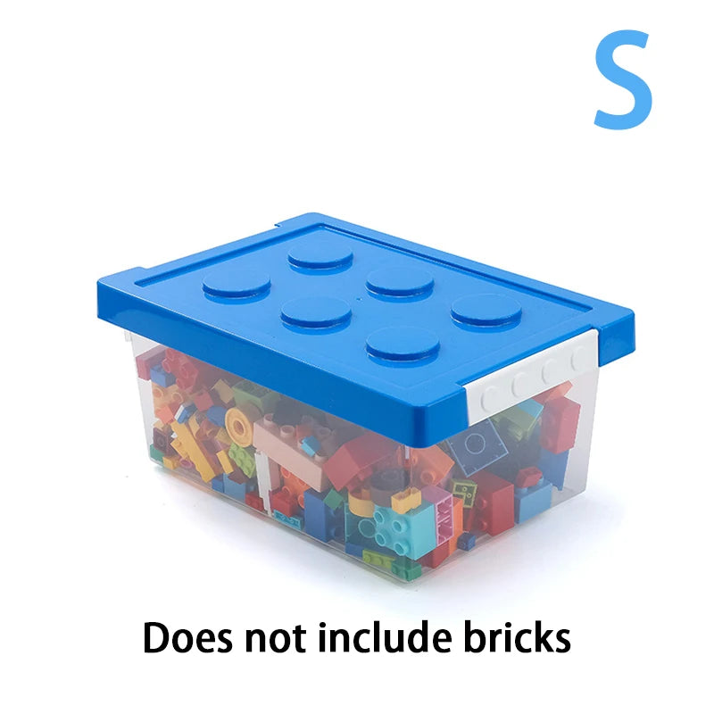 Kids Building Block Storage Box Toys Organizer Stackable Block Case Container Books Stationary Holder Sundries Snack Container