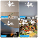 Silent Ceiling Fan with LED Light Remote Control Electric Cordless Fan Universal Dimming Fan for Dining Room Bedroom Living Room