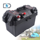 Multi-function Battery Box, Dual USB Ports, Portable Battery Case, Black
