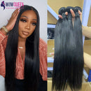 Straight Human Hair Weave Bundles Peruvian Hair Bundles 100% Remy Hair Extensions For Women 12-32 Inches Natural Black 1/3/4 Pcs