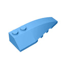 Gobricks 10Pcs Parts Assembles Particles 41747 Wedge Curved 6 x 2 Right Building Blocks Parts Bricks Bulk Model Educational Toys