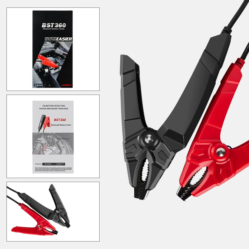 LAUNCH BST360 Bluetooth Battery Tester 11V 16V Car Motorcycle Battery Analyzer Load Cranking Charging Diagnostic Tool PK BM550