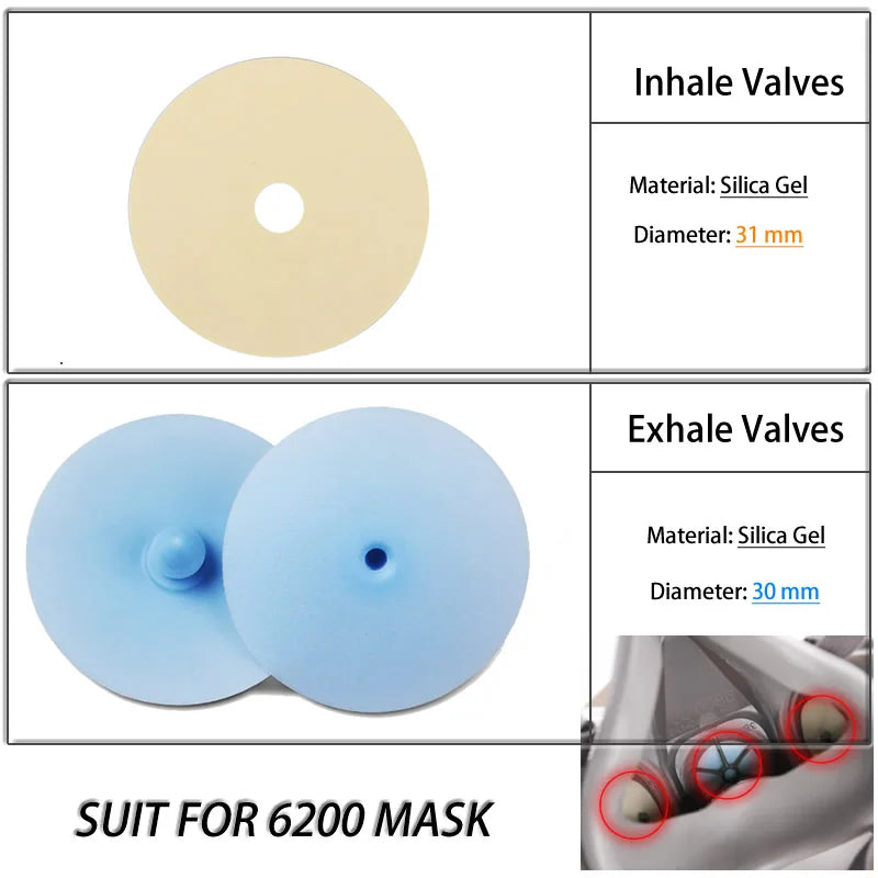 6200 Mask Accessories 6281 Head Belt Buckle 6893 Inhale Valves 6895 Gasket 6889 Replace For 6200/7502/6800 Respirator