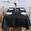 LOVRTRAVEL brand custom oversized 600cm black tablecloth hotel wedding party square dining table and coffee table cover