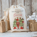 Personalised Custom Christmas Sack Boy Girl Xmas Toy Santa Stocking Nutcracker Soldier Ballet Dancer Holiday Present Gift Bag