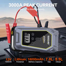 GKFLY Car Jump Starter Portable  Power Bank Air Compressor 150 PSi Tire Inflator Auto Portable Battery Starter for Cars
