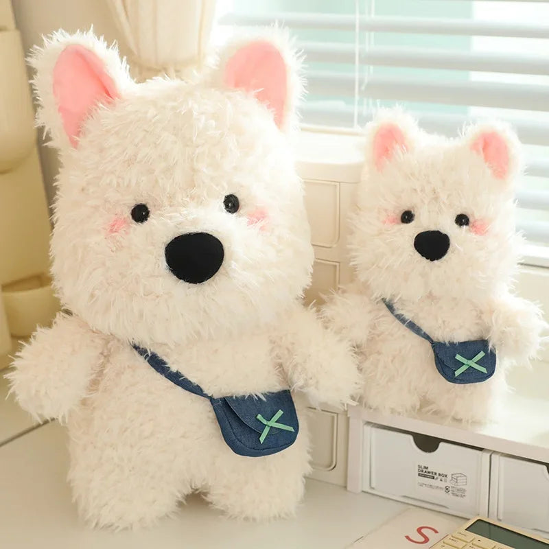 Cute West Highland Terrier Dog Stuffed Animal Plush Toy Creative Puppy Baby Appease Doll Pillow Birthday Christmas Gifts