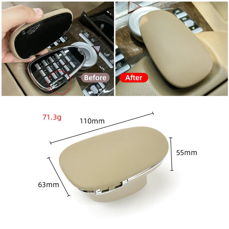 For Mercedes W221 Car Phone Cover Armrest Box Phone Fixed Cover Replacement For Benz S class S300 S400 S500 2006-2013 2216800319