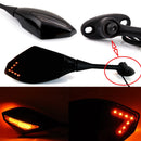 2PCS Hot Motorcycle LED With Turn Signal Integrated Indicator Lights Rearview Mirrors FOR Honda CBR600RR CBR1000RR 2004-2008