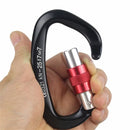 1/2PCS Climbing Rappelling Gear 25KN D-shape Professional Carabiner Screw Locking Gate Carabiner Quick Equipment Outdoor Tools