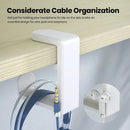 No Punch Table Clip Hook Headphone Holder 360 Degree Rotating Headphone Holder Storage Hanging Cloth Coat Keys Towel Organizer