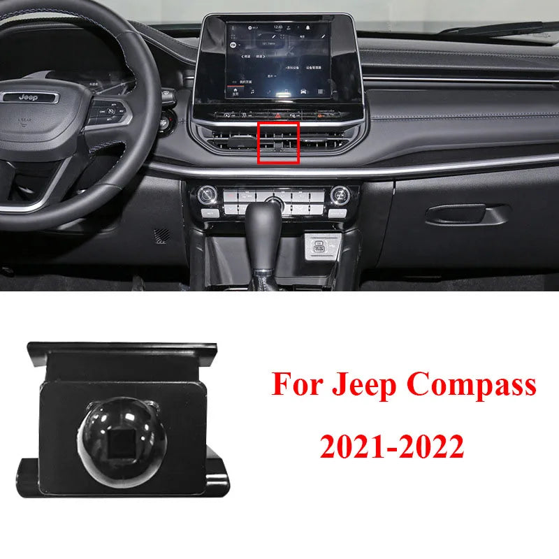 Fit for Jeep Compass Grand Cherokee Wrangler Commander Renegade 2023 2022 2020 2018 Car Mobile Phone Holder Bracket Base
