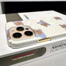 Cute Cartoon Bear Case for iPhone 15 14 13 Pro Max 12 11 Pro Plus 7 8 Shockproof Protective Hard Acrylic Cover New Products