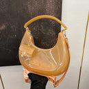 Fashion Half Moon Shoulder Bag For Women 2025 Summer Waterproof PVC Transparent Crossbody Bag 8 Colors Jelly Mobile Phone Purse