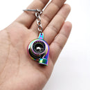 Car Parts Keychain NEO Chrome Metal Keyring Wheel Hub Nitrogen Gas Bottle Shock Absorber Key Chain Whistle Turbine Auto Interior