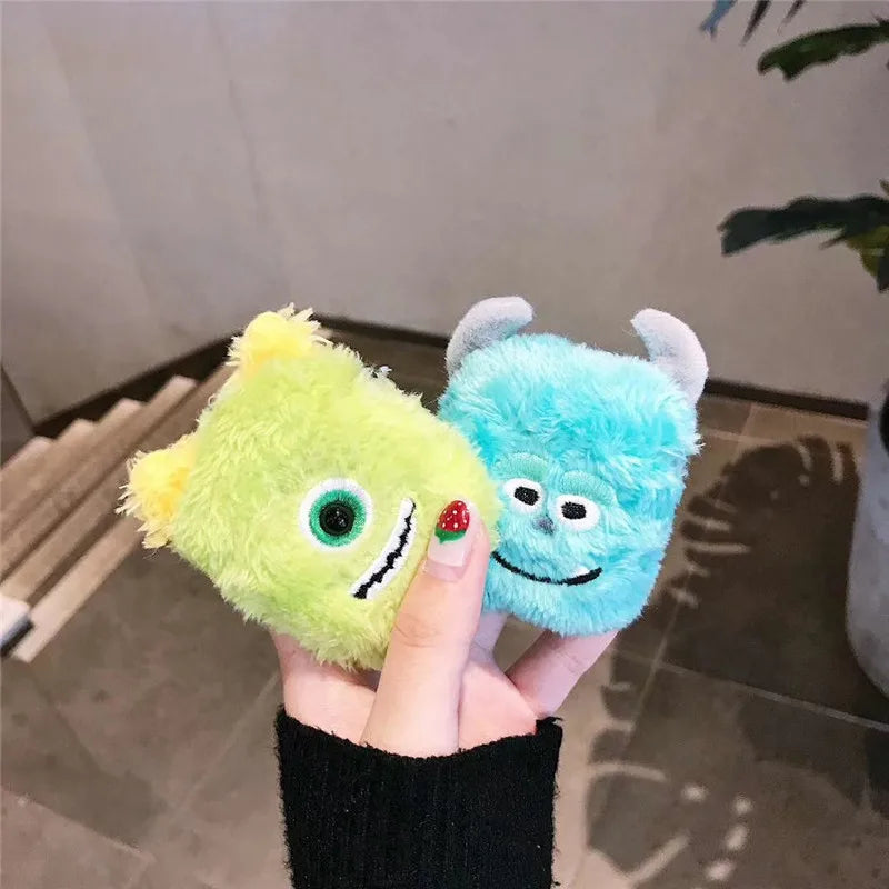 Disney Monster University Sullivan Mike Plush Cover Case For Airpods 1 2 Cute Bluetooth Earphone Protective Case For Airpods Pro
