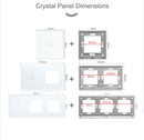 BSEED 1/2/3Gang Touch Switches 1/2/3Way Function Parts Type-c USB Wall French Sockets Crystal Glass Panels DIY Free Combination