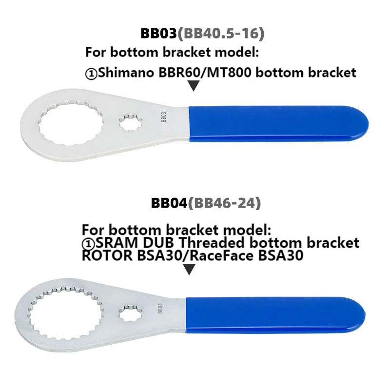 MTB/Road Bike Bottom Bracket Wrench Aluminum 39/40.5/44/46/50mm BB Installation Removal Tool DUB MT800 BB91 BB71 BSA30 BB386