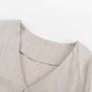 Women'S French Loose Dress Temperament Commuting V Neck Dress Lace Long Sleeve Loose Fitting Dresses Button Female Dress