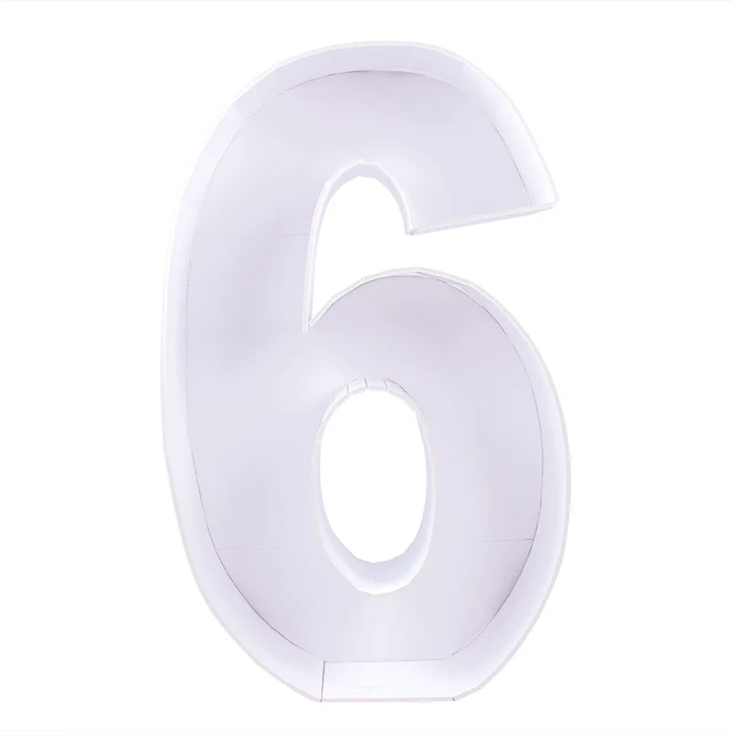 100cm Blank Number Mosaic Balloon Frame DIY 0-9 Filling Box Large Number Foam Board for Birthday Anniversary Party Decoration