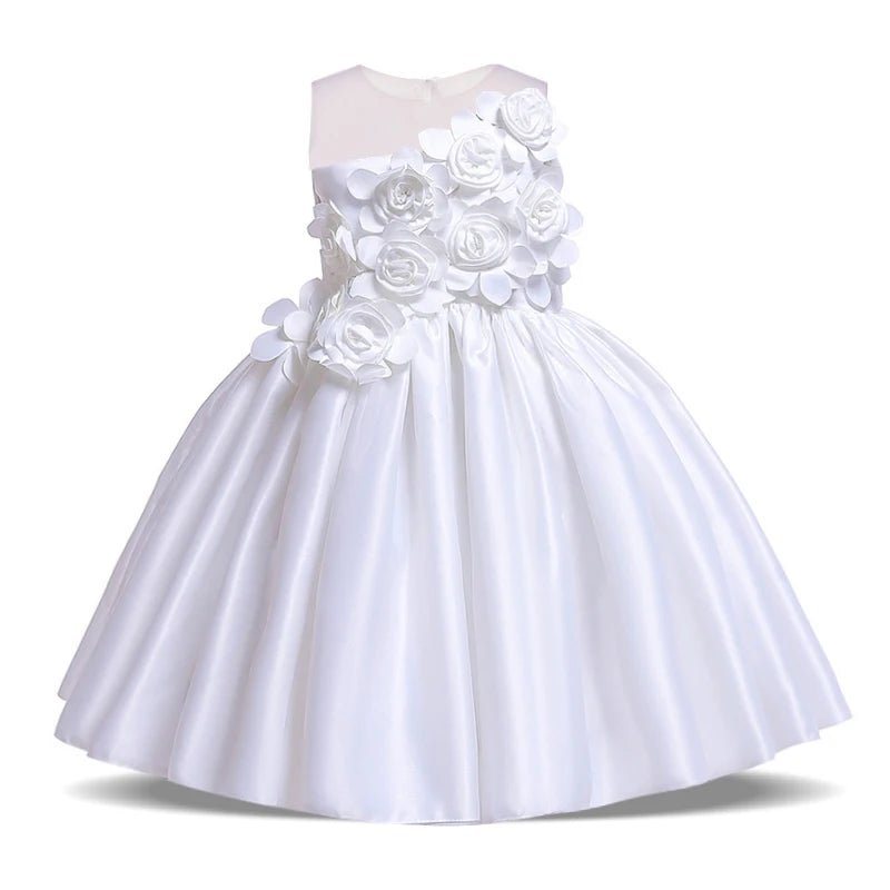 2024 Elegant Kids Christmas Dresses For Girls Children Birthday Wedding Party Costume Flower Girl Princess Pageant Formal Dress