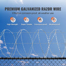 SucceBuy Razor Wires Razor Barbed Wire Razor Wire Fencing Fence Double Spiral Barbed Wire Galvanized Wire Rolls Razor for Garden
