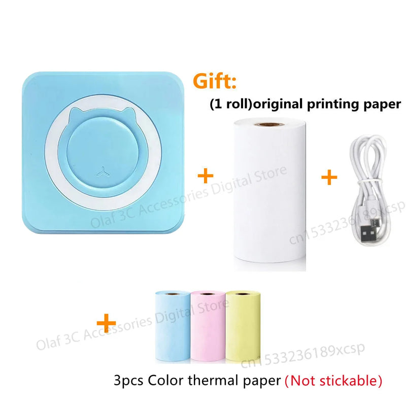 NEW Mini Portable Printer Thermal Adhesive Label Printers Photo Sticker Impresora Portátil Inkless Print For Mobile IOS Android