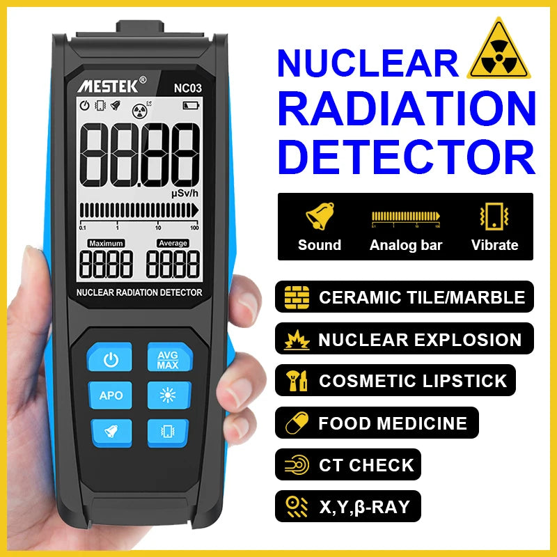Mestek NC03 Nuclear Radiation Detector Geiger Counter Radiation Dosimeter X γ β ray Radioactivity Tester Sound Alarm Radiometer