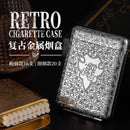 New Metal Cigarette Case Engraving Flower Cigarette Case Anti-pressure Portable Personality Creative Smoking Accessories