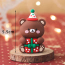 2025 Christmas Cake Decoration Lying Santa Claus Letters Merrychristmas Cake Toppers Christmas Tree Mini Santa Cupcake Toppers