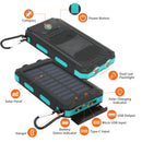 20000mAh Solar Ladegerät Wasserdichte Tragbare Solar Power Bank Zwei 5V USB-Anschlüsse 2 LED Taschenlampe Kompass für Outdoor Camping Wandern