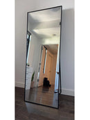 The Full-Length Horizon | 65-inch Floor Standing Black Metal Frame Mirror (24-inch Wide)