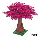 City House Accessories MOC Bricks 3471 2435 6064 Plant Tree Pine Prickly Bush 2x2x4 Green Grass Building Bricks Creative Toys
