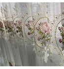 Neue Artikel Pfingstrosen-Stickerei Tüllvorhang für Wohnzimmer Europäische elegante Blumenstickerei transparenter Voile-Vorhang für Schlafzimmer