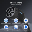 Khons 7KW EV Cable Type2 To Type2 Ev Charging 32A EV Cable Type2 Female To Male Plug EVES Charging Stations 5M Cable TPU IP65